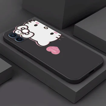 Hello Kitty Kuromi Telefon Caz Pentru Funda iPhone 11 12 13 Pro Max Mini X XR XS SE 2020 5s 6 7 8 Plus Silicon Acoperă Celular Coque