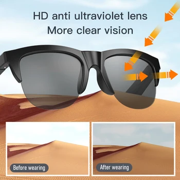 Inteligent bluetooth hands-free audio ochelari numit sport stereo ochelari de soare, căști, muzică, sunet hd smart Pentru xiaomi, huawei