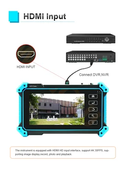 IPC-5200 Plus 6 în 1 IP TVI,CVI,AHD,SDI/EX-SDI WIFI 8MP IP CCTV Tester aparat de Fotografiat cu Cablu de Marcare