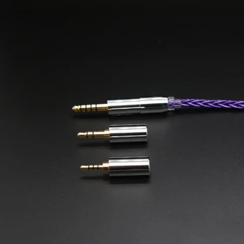 IvipQ-74 MMCX/0.78 mm 2 Pin Plug Interschimbabile 2.5/3.5/4.4 mm Cablu Căști High-end Cu 8 Core Folie de Argint Modular Sârmă Căști
