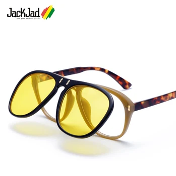 JackJad 2018 Noua Moda McQregor Aviației Stil Flip-Up Ochelari De Soare Unisex Vintage Design De Brand Ochelari De Soare Oculos De Sol 33109