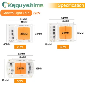 Kaguyahime LED-uri Cresc Light E27 Lampada Full Spectrum LED-uri Cresc Lampa de Creștere 4W 30W Plante de Interior Lampa IR, UV Înflorire Hidroponice