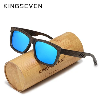 KINGSEVEN 2021 Retro Brand pentru Bărbați ochelari de Soare Polarizat Natural din Lemn de Bambus Gol Templu Design Manual de Bambus Tub de Ambalare