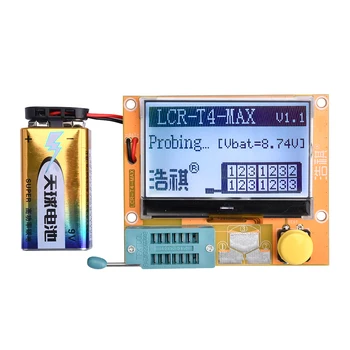 LCR-T4-MAX Tranzistor Tester de Înaltă Precizie Diodă Triodă Rezistoare Condensatoare Bobine Tiristoare MOS Ecran LCD cu Iluminare din spate de Testare
