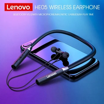 Lenovo HE05 Magnetic Guler Bluetooth Căști fără Fir, Căști Căști Sport Rulează Muzică HIFI Stereo cu Căști cu Microfon