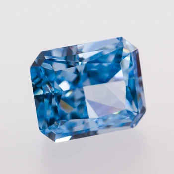 Letmexc Albastru de Gheață Ridicat de Carbon Diamant zircon CZ 10x12mm Gheață Zdrobită Octogon Taie 5A+ Calitate pentru Bijuterii Personalizate