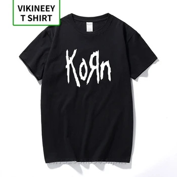 Livrare gratuita mens t shirt de moda cu maneci scurte Korn trupa de Rock Scrisoare Tricou de Bumbac de Înaltă Stradă Tricouri Plus Dimensiune