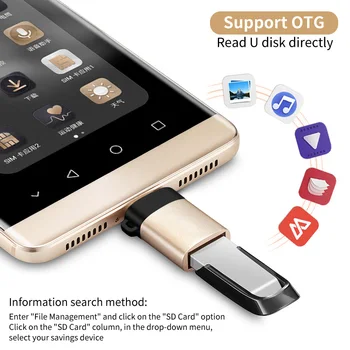 LMDAOO C USB OTG Adaptor USB 3.0 de Tip C Adaptor pentru MacbookPro Xiaomi, Huawei Mini Adaptor USB de Tip C, Cablu OTG Converter
