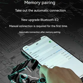 M25 TWS Wireless Bluetooth-compatibil 5.2 Cască Touch Display Digital Binaurale pentru Căști de Reducere a Zgomotului Căști de Gaming