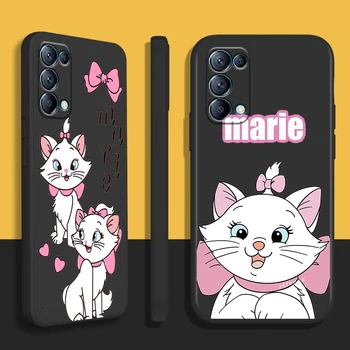Marie Pisica Drăguț desen Animat Telefon Caz Pentru OPPO find X5 X3 X2 neo Pro Lite A5 A9 2020 A96 4G 5G Lichid Coarda Bomboane de Culoare de Acoperire