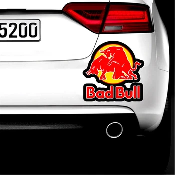 Masina Autocolante Decor Motocicleta Decalcomanii Amuzant Rău Red Bull Grafică Accesorii Decorative Creative Impermeabil din PVC,15 cm*15 cm
