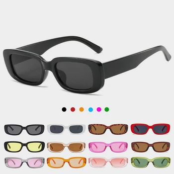 Mic Dreptunghi ochelari de Soare Femei Oval Epocă Pătrat Ochelari de Soare Pentru Femei Nuante de sex Feminin de Ochelari Anti-orbire UV400