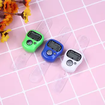 Mini Stitch Marker Rând Deget Inelul Contra LCD Digital Electronic Corespund cu Degetul Contor Pentru Cusut, Tricotat Țese Instrument