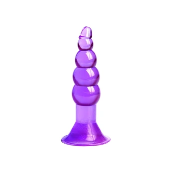 Mini vibrator Anal Margele Jelly Butt Plug din Silicon ventuza G-spot Masaj Penis artificial Sex cu Produse pentru Adulti Jucarii Sexuale Pentru Femei Gay