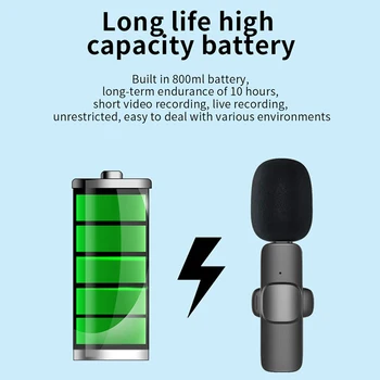 Mini Wireless Rever Microfon Lavaliera mobil/Telefon Mobil Profesionale Audio-Video de Înregistrare Microfon Pentru iPhone Android Live Microfon