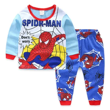Minunile Spiderman Copii Anime Set De Pijama Copii Pijamale Pijamale Desene Animate Pijamas Copil Băiat Fată De Bumbac, Pijamale, Haine Set