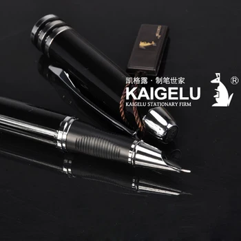 MMS KAIGELU 367 Fantana Iridium Semn Pen Stil Clasic Silver Clip Negru Complet Moda Extra Fine Peniță Financiare Scris Afaceri