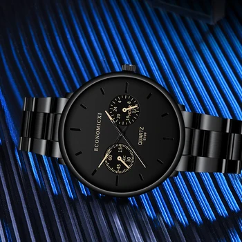 Moda Ceas Casual oameni de Afaceri din Oțel Inoxidabil curea de Lux Cuarț Ceas de mână ceas pentru barbati reloj hombre cadou