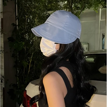 Moda coreeană Plaja Palarie de Soare pentru Femei de Vară Respirabil de Blocare UV Găleată Pălărie Simplu Portabil Cotton Mare de Refuz a Atins punctul culminant Caps