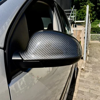 Moda Negru Strălucitor Acoperire Oglindă Retrovizoare Oglinda Laterala Capac Pentru VW Volkswagen Passat B6 R36 Golf 5 Jetta MK5