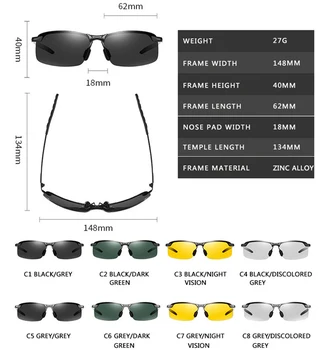 Moda Sport Polarizat ochelari de Soare pentru Barbati Brand de Lux de Designer în aer liber Conducere Fotocromatică ochelari de Soare barbati Anti-orbire Ochelari
