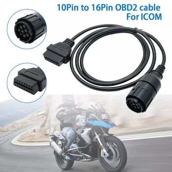 Motociclete 10 Pini Adaptor ICOM-D Cablu pentru BMW 10Pin să 16Pin de Diagnosticare OBD2 Conector OBD 2 Cablu de Extensie
