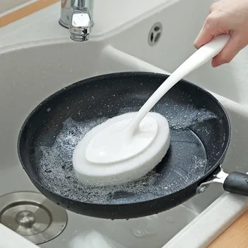 Mâner lung Perie Magic Eraser Burete de Curățare Diy Burete pentru Vase de Bucătărie Toaletă, Baie Spălare Curățare Instrument Accesoriu