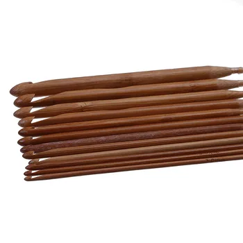 Naturale de Bambus Flexibilă Afgan Tunisian Covor croșete, Ace Tub Transparent Instrumente de Cusut La Întâmplare 130-120cm,12buc/Set
