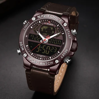 NAVIFORCE Ceas Barbati Sport Cuarț Ceasuri de Lux de Top Marcă Militară cu LED-uri Impermeabil Ceas Digital Omul Ceas Relogio Masculino