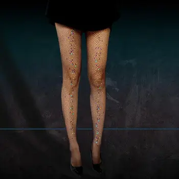 Noua Creatie Sexy Femei Strasuri Chilot Diamant Strălucitor De Vară Ciorapi Fishnet Ciorapi Transparente Petrecere De Moda
