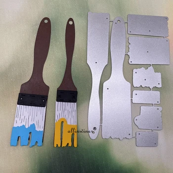 Noua culoare de Vopsea perie de Tăiere a Metalelor, Matrițe, pentru DIY Scrapbooking Album Cărți de Hârtie Decorative Relief Mor Reduceri