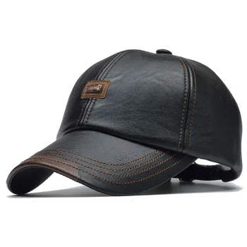 Noul Brand de Toamnă Iarnă Șapcă de Baseball din Piele Bărbați Femei Gorras Planas Snapback Hat Os Masculino Piele PU Șapcă de Camionagiu