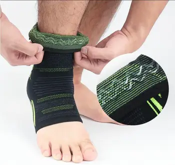 Nouă Bărbați Glezna Silicon de Protectie Suport pentru Rularea de Fotbal Protecția Articulațiilor Piciorului Glezna Elastic Bretele Trupa Garda Sport de Siguranță