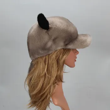 Nurca Blană Pălării pentru Femei de Iarnă Caldă Solid Originale de Lux căciulă Înaltă Calitate Femei Caciula de Blana cu Coada Fete Drăguț Pisica Pălării