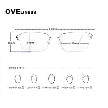 Ochelari Cadru Femei Bărbați Optica Titan Pur ochelari Miopie ochelari baza de Prescriptie medicala Ultralight de Metal Plin cu prindere rapida Ochelari
