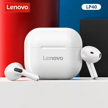 Original Lenovo LP40 TWS Căști fără Fir Bluetooth 5.0 Dual Stereo de Reducere a Zgomotului Bass Control Tactil Timp de Așteptare 230mAH