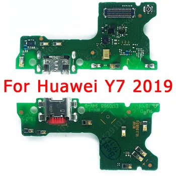 Original Portul de Încărcare Pentru Huawei Y7 Prim-2019 Taxa de Bord Conector USB PCB Panglică Socket Flex Inlocuire Reparare Piese de Schimb