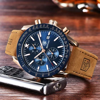 PAGANI BENYAR Bărbați Ceasuri de Lux, Marca Curea Silicon Sport Impermeabil Cuarț Cronograf Ceas Militar Ceas Relogio - 