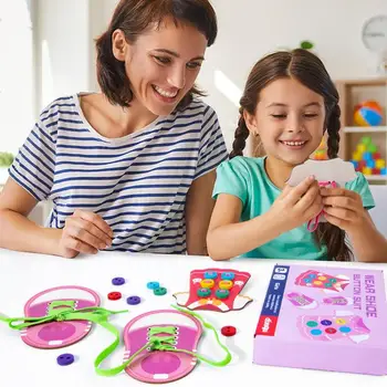 Pantof de copil care Leagă Placa de Șiret Filetare Predare Jucării cu Butoane Colorate de Copii Cravată Butoane Playset Abilitățile Motorii Fine Jucarii