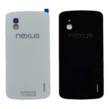 Pentru LG Google Nexus 4 E960 Sticlă Baterie Capac Obiectiv Spate Locuințe Înapoi Caz Locuințe Lentile+Logo