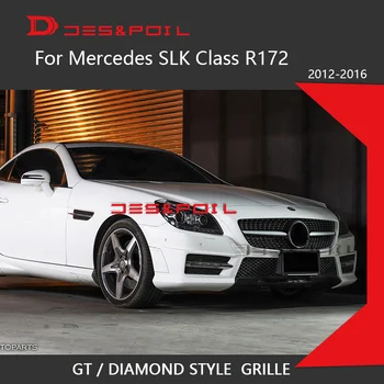 Pentru Mercedes SLK Clasa GT Grill R172 Grila de Diamant Auto Față de Grilă Verticale 2012-2016 SLK200 SLK250 SLK300 SLK350 Chrome Negru