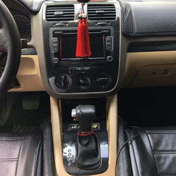 Pentru Volkswagen Golf 5 MK5 4 usi de Interior Panou de Control Central Ușă Mâner Fibră de Carbon, Autocolante, Decalcomanii Auto styling Dotari