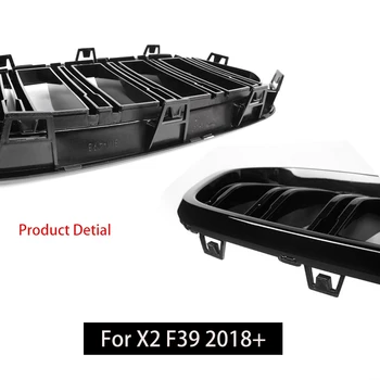 Pentru X2 F39 Bara Fata Grila De Curse 2018-? Linie dublă Lucios ABS Înlocuirea Rinichi Gratare de Styling Auto Capota Fata Grile