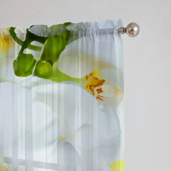 Phalaenopsis Perdele Moderne Pentru Living Tul Transparent Pur Cortina Perdele Fereastră Pur ForTheBedroomAccessoriesDecor
