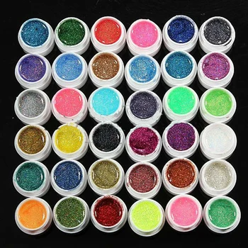 Profesionist 36 Culori de Gel UV Constructor Lac de Unghii Gel Colorat cu Sclipici de Unghii Extensie Gel de unghii Manichiura set
