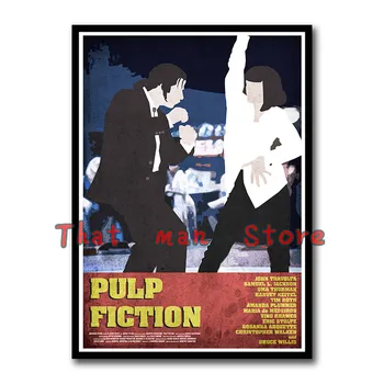 Pulp Fiction Postere De Film Autocolante De Perete Living Decor Alb Hârtie Cretată Printuri Acasă Decor Pictura