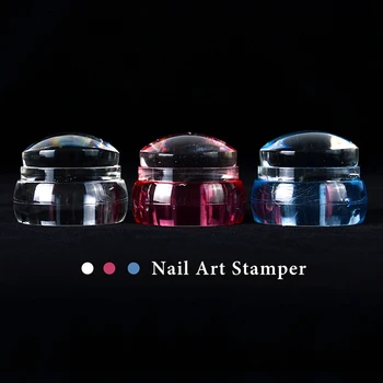 Pur Clar Jelly Din Silicon De Unghii Art Stamp Pentru Ștanțare Poloneză Print Manichiura Placa Instrument De Unghii Stamper Racleta Nail Art Modele