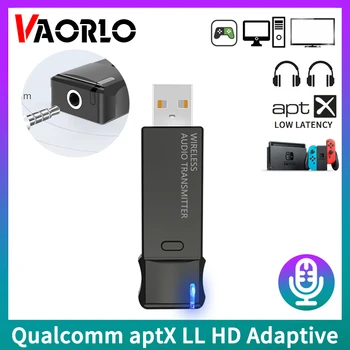 Qualcomm USB Bluetooth 5.3 Adaptor Audio de 3.5 MM AUX Dual Stream Multipunct Wireless Audio Transmitter QCC3056 aptX LL HD Adaptive