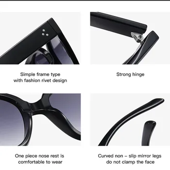 RBROVO 2022 Gradient Pătrat ochelari de Soare pentru Femei Brand de Lux Ochelari de Designer pentru Femei Retro Vintage Nuante Pentru Femei Lunetă UV400