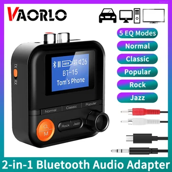 Receiver Audio Bluetooth Transmițător 5 Moduri de EQ de Muzică HIFI Normal+Clasic+Populare+Rock+Jazz Wireless Adaptor de 3,5 MM AUX 2 RCA TF